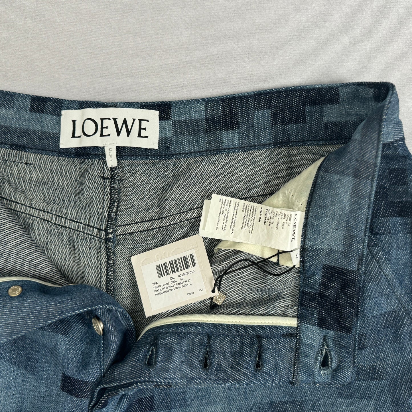 SS23 Pixelated Baggy Jeans (Blue)