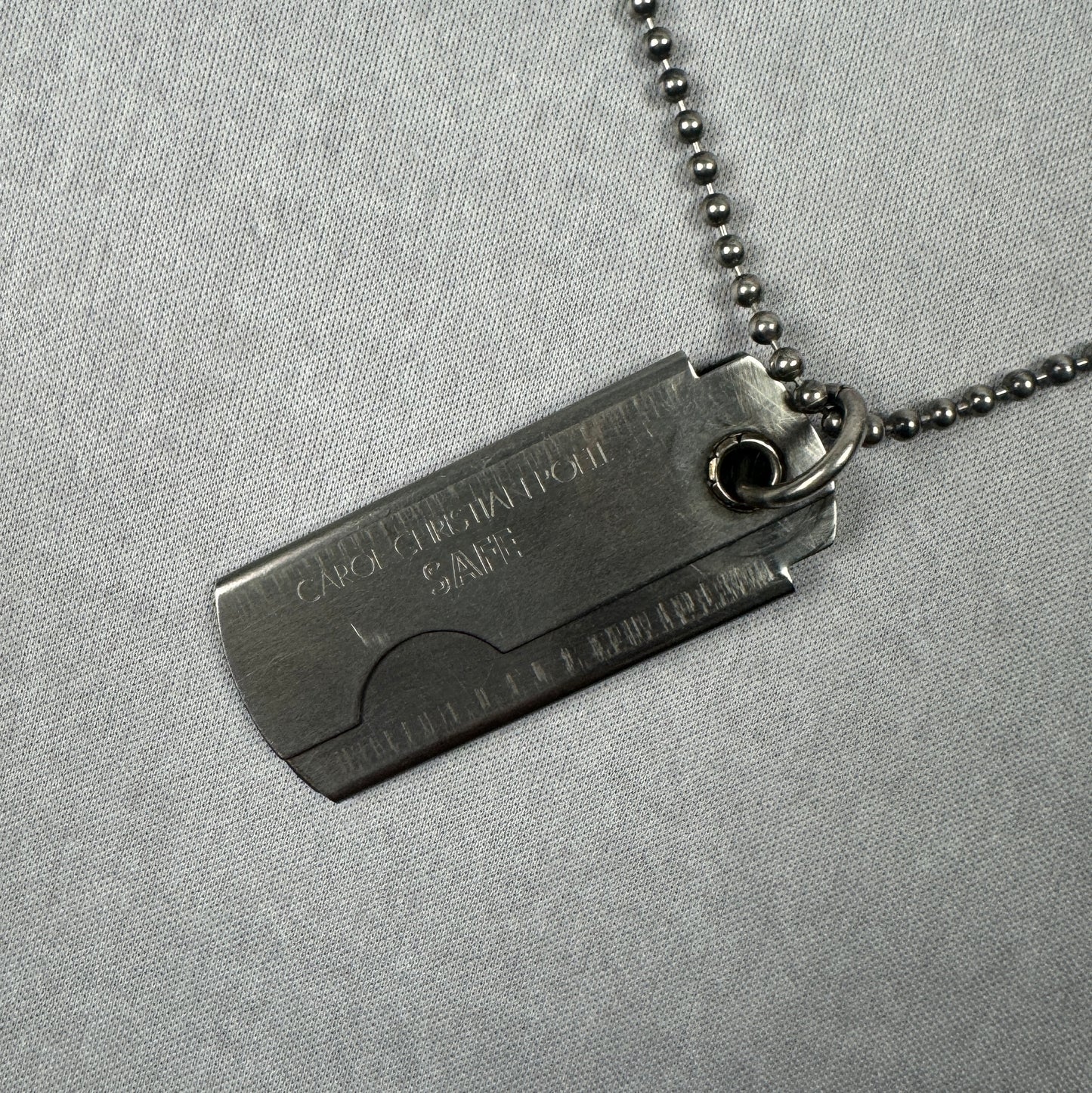 Razor Blade Silver Necklace