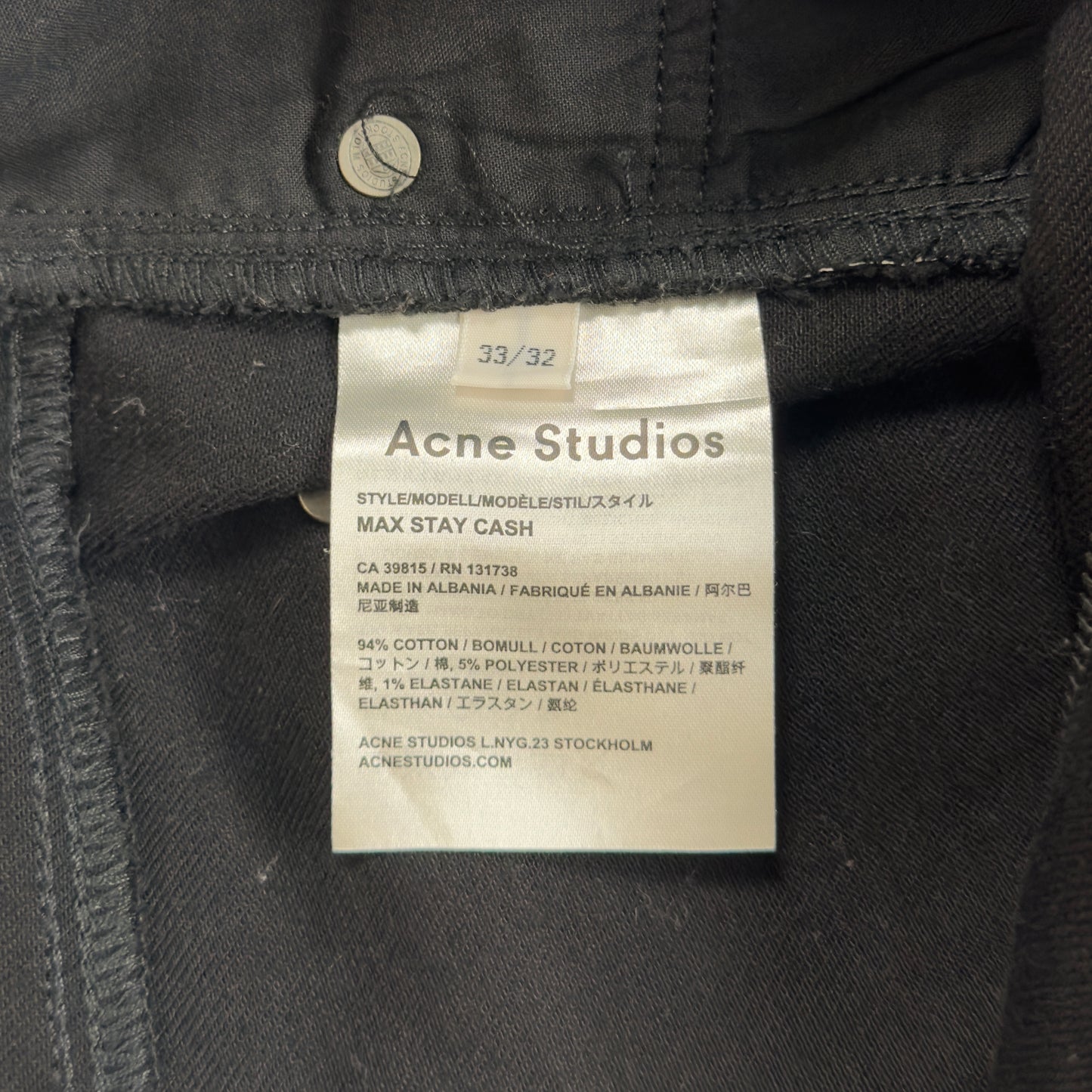 Acne Studios Max Cash Jeans
