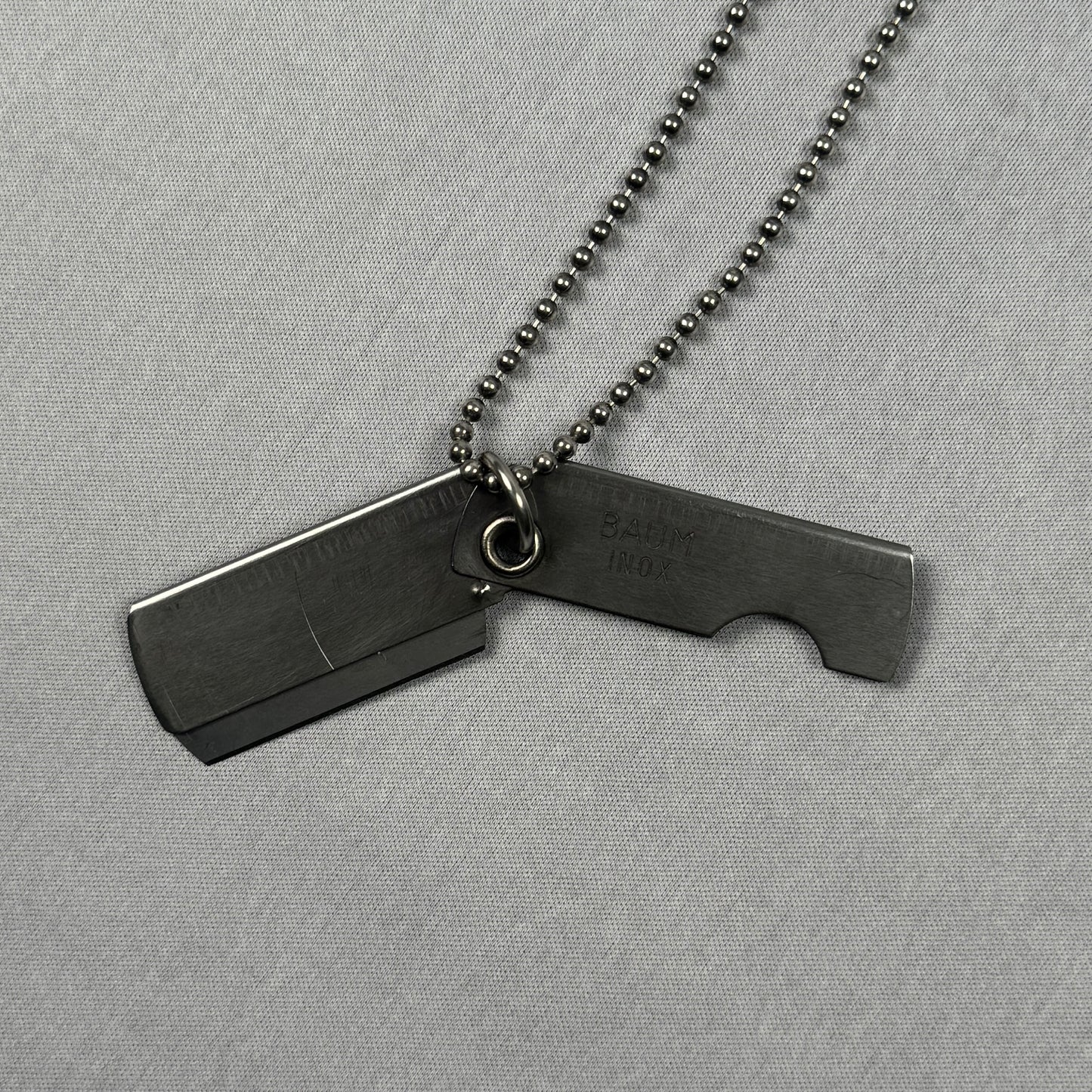 Razor Blade Silver Necklace