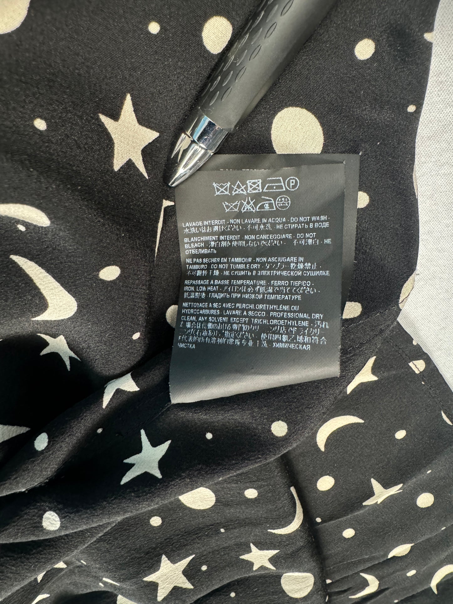 FW16 Star Moon Silk Button-Up Shirt