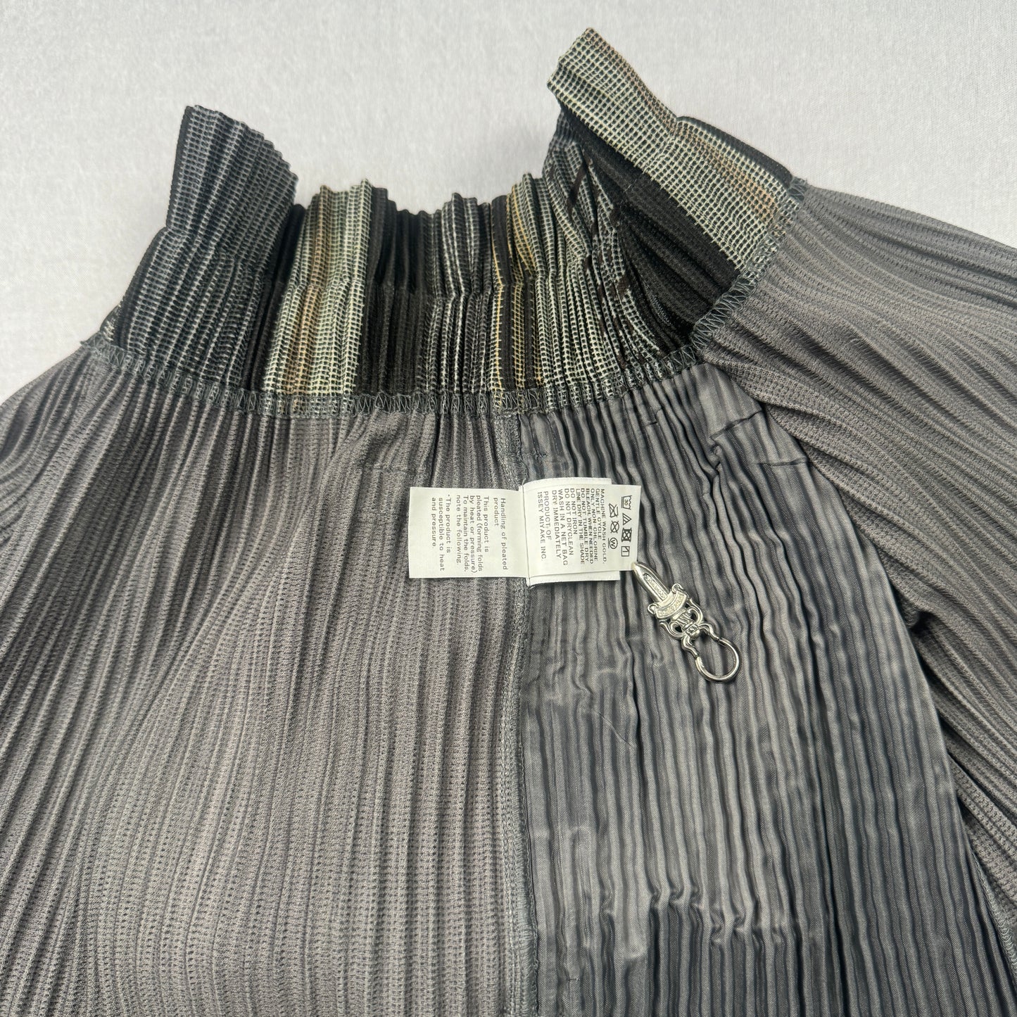 FW18 Stripe Patchwork Midi Pleated Skirt