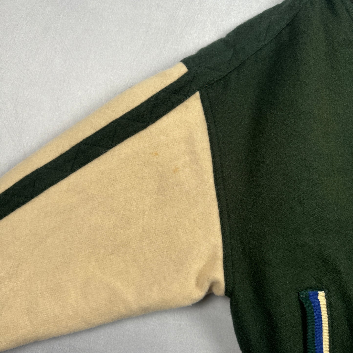 1984 I.S. Team Flag Wool Letterman Jacket (Green)