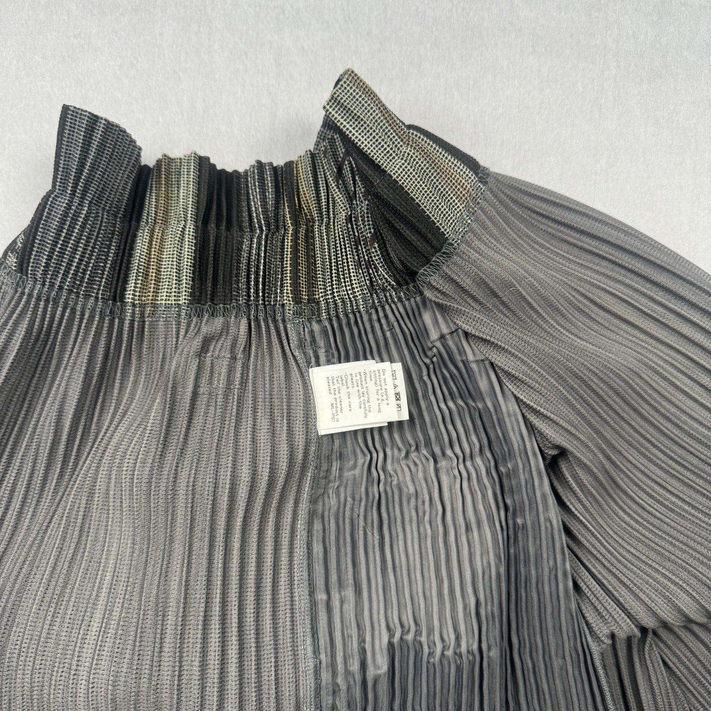 FW18 Stripe Patchwork Midi Pleated Skirt