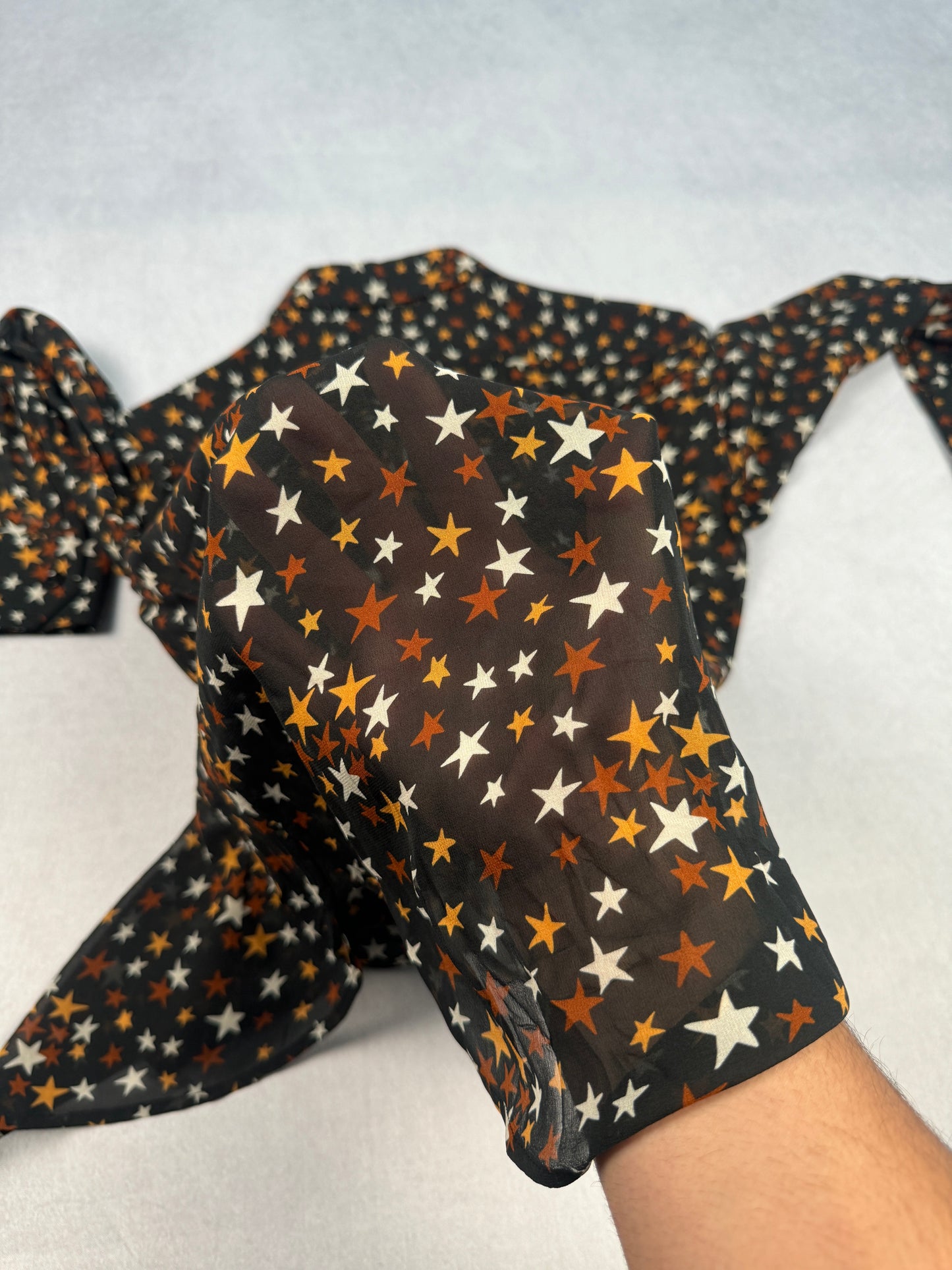 Sample Sheer Star Button-Up Shirt