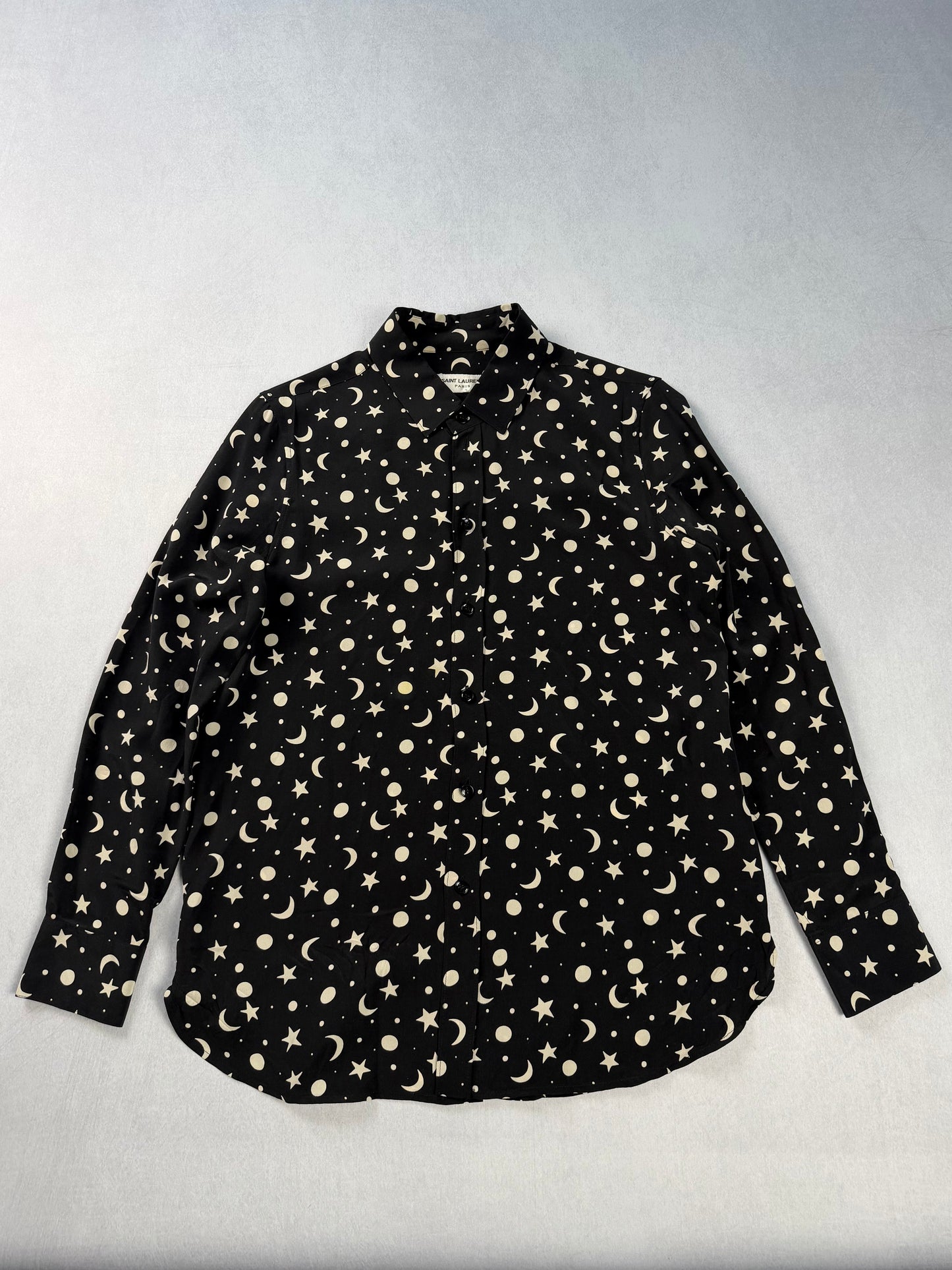 FW16 Star Moon Silk Button-Up Shirt