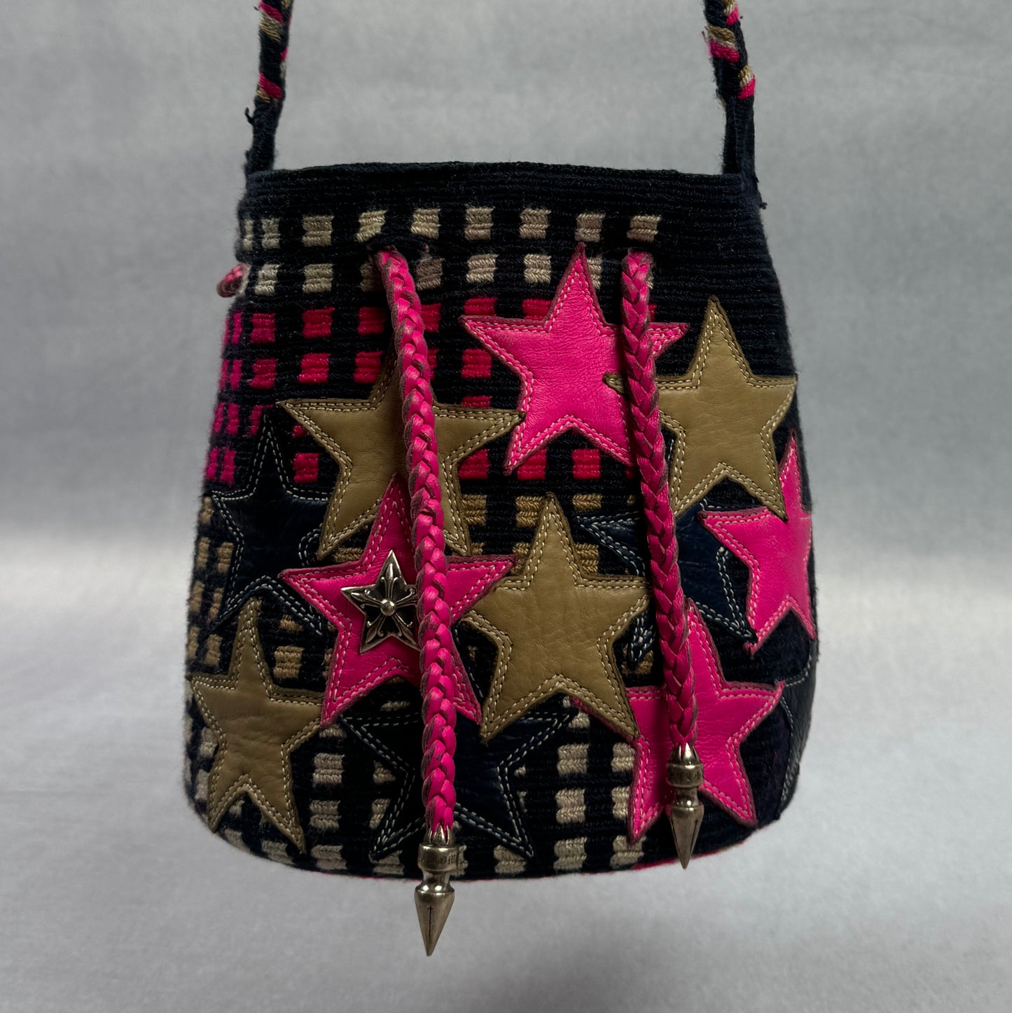 Guanabana Star Patch and Silver Bucket Bag