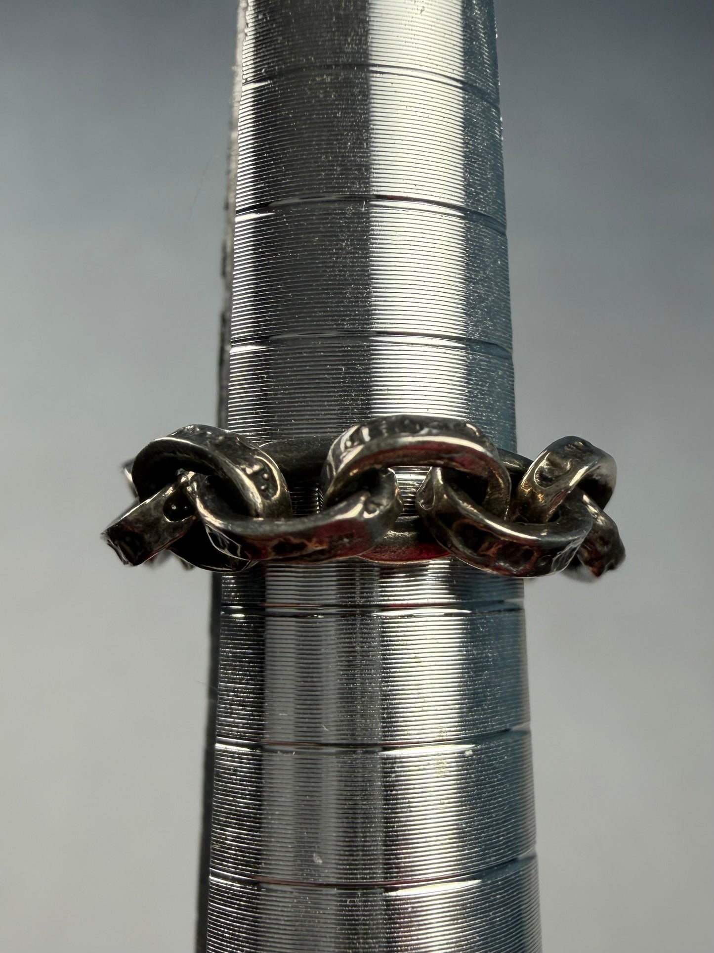 Silver E-Link Ring