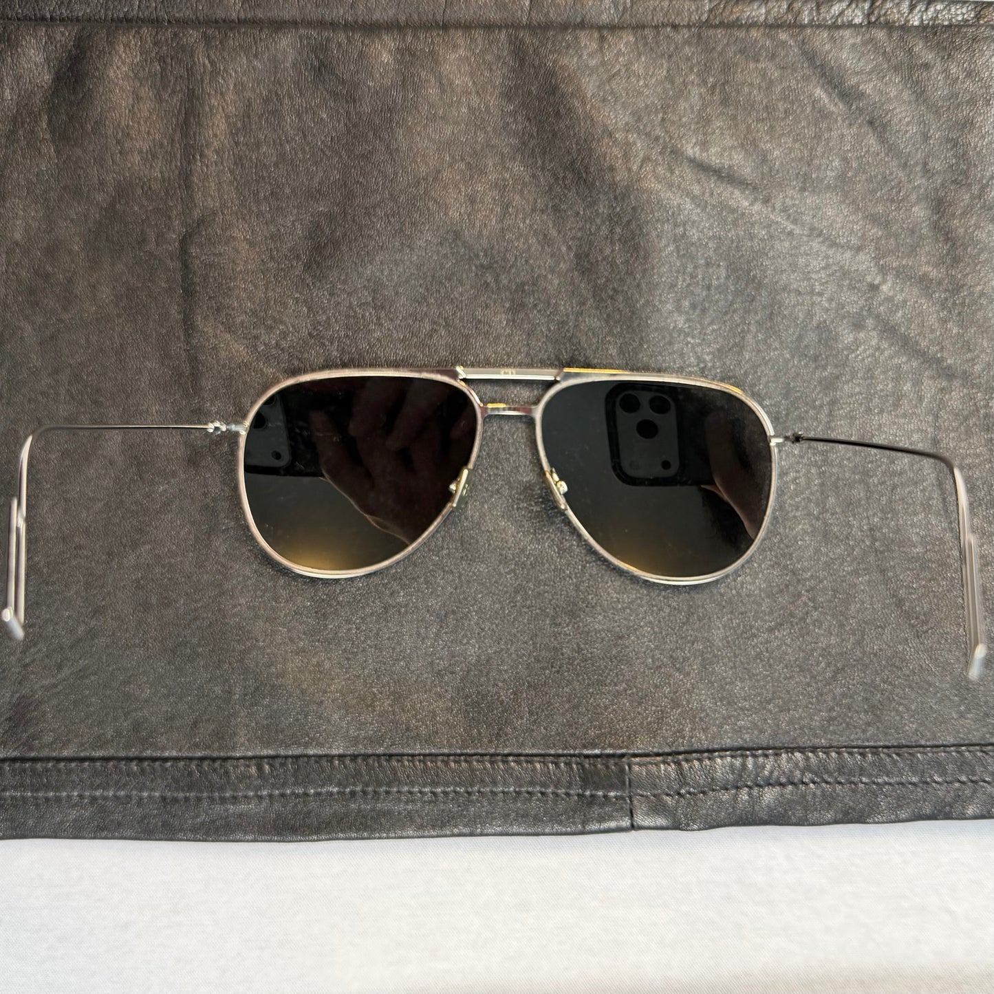 FW04 Silver Aviator Sunglasses