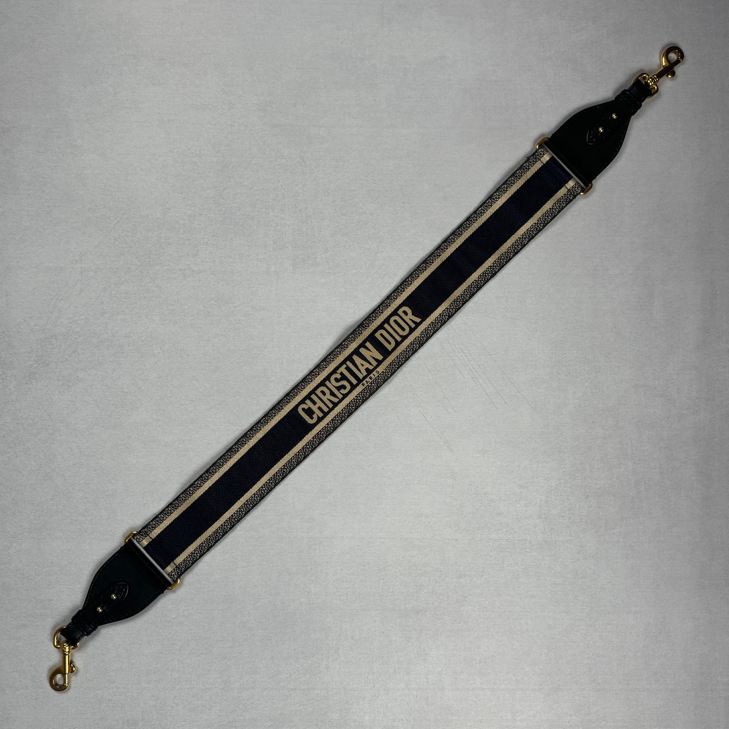 Dior Mini Saddle Bag w/ Woven Shoulder Strap