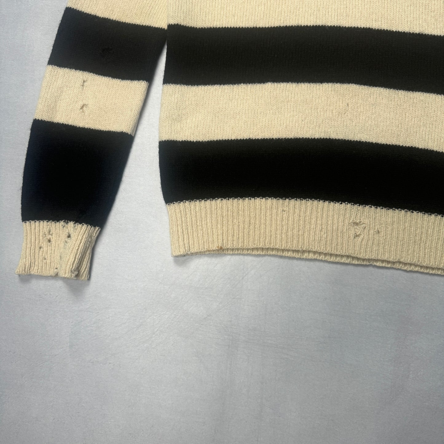 FW01 “Riot! Riot! Riot!” Striped Wool Turtleneck Sweater (50)