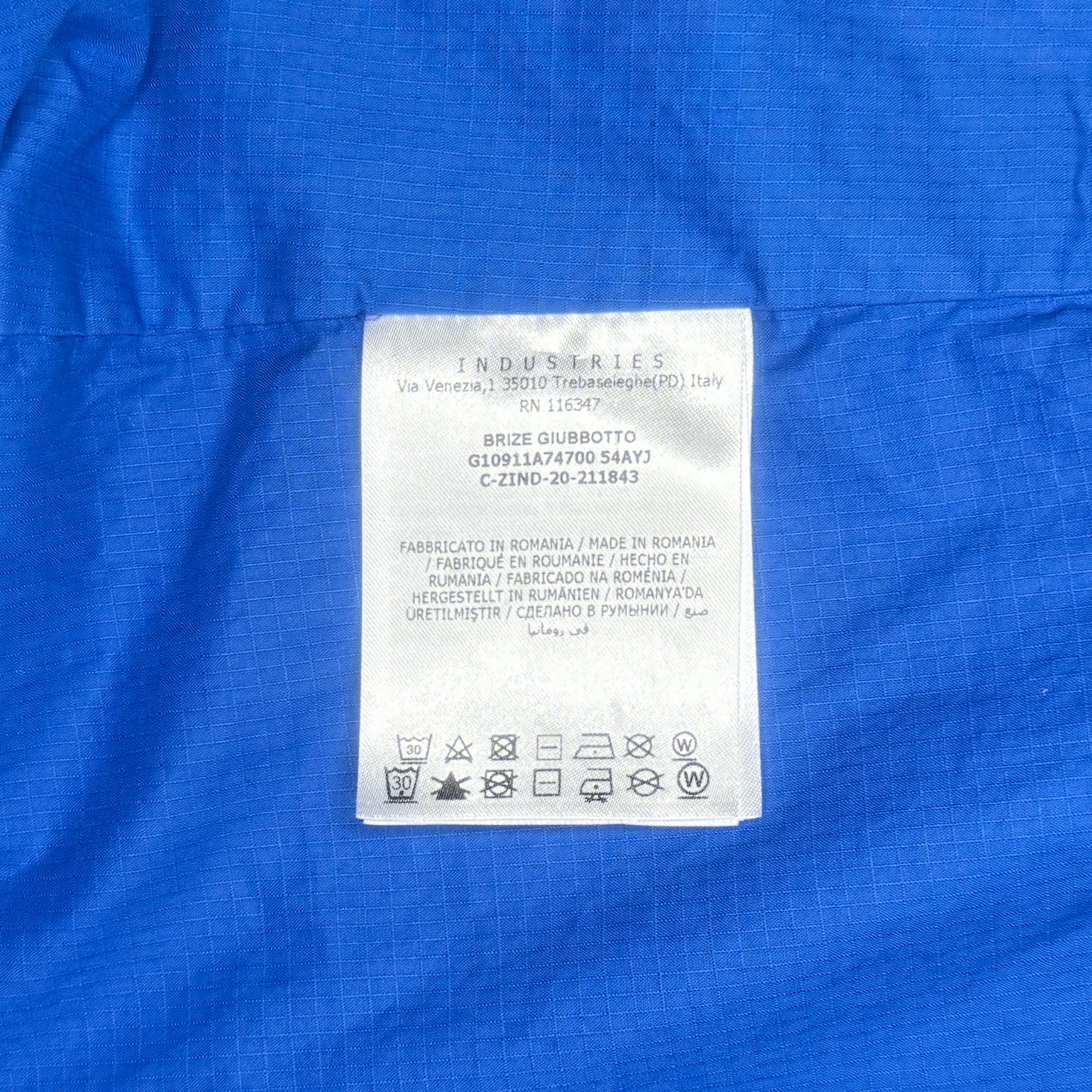 2020 “Brize” Giubbotto Windbreaker Jacket with Packable Hood (M)