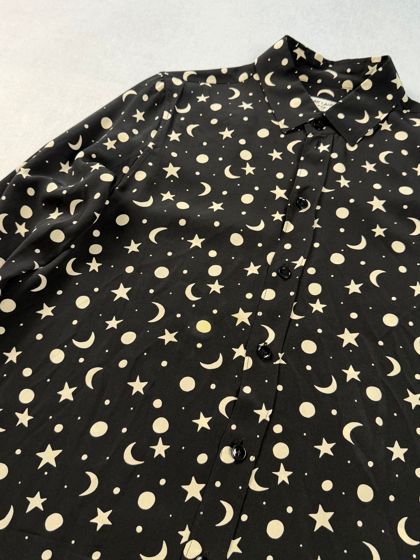 FW16 Star Moon Silk Button-Up Shirt