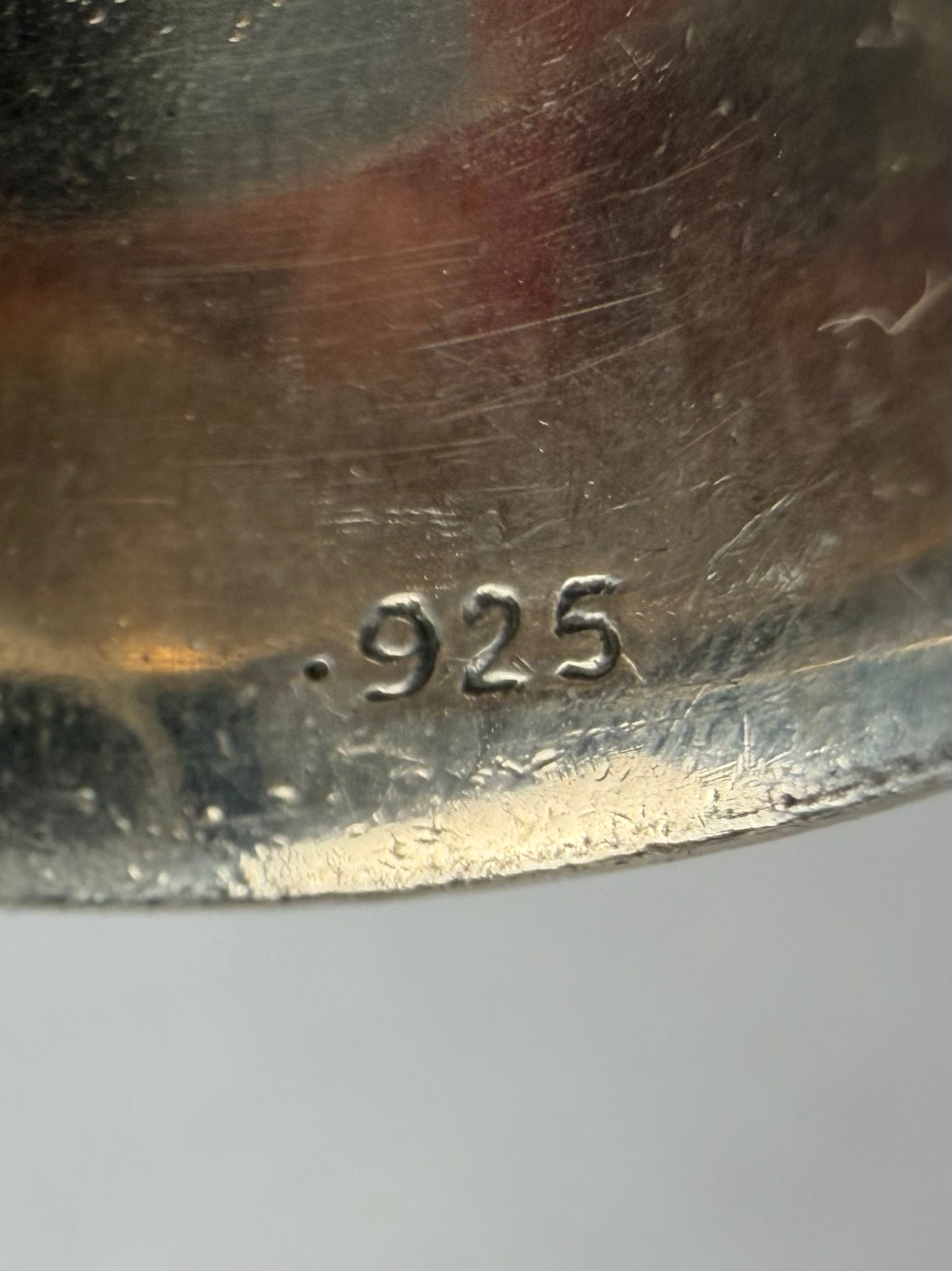 Silver Oval Cross Ring