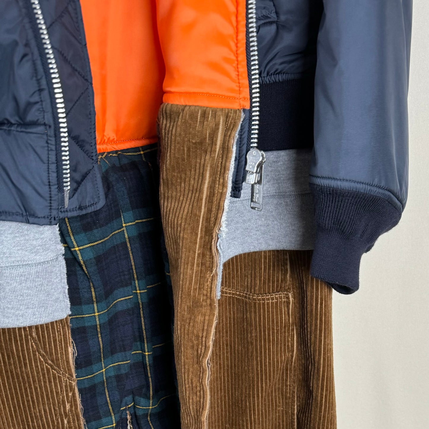 FW18 “Order–Disorder” Layered Hybrid Bomber Jacket (M-L)