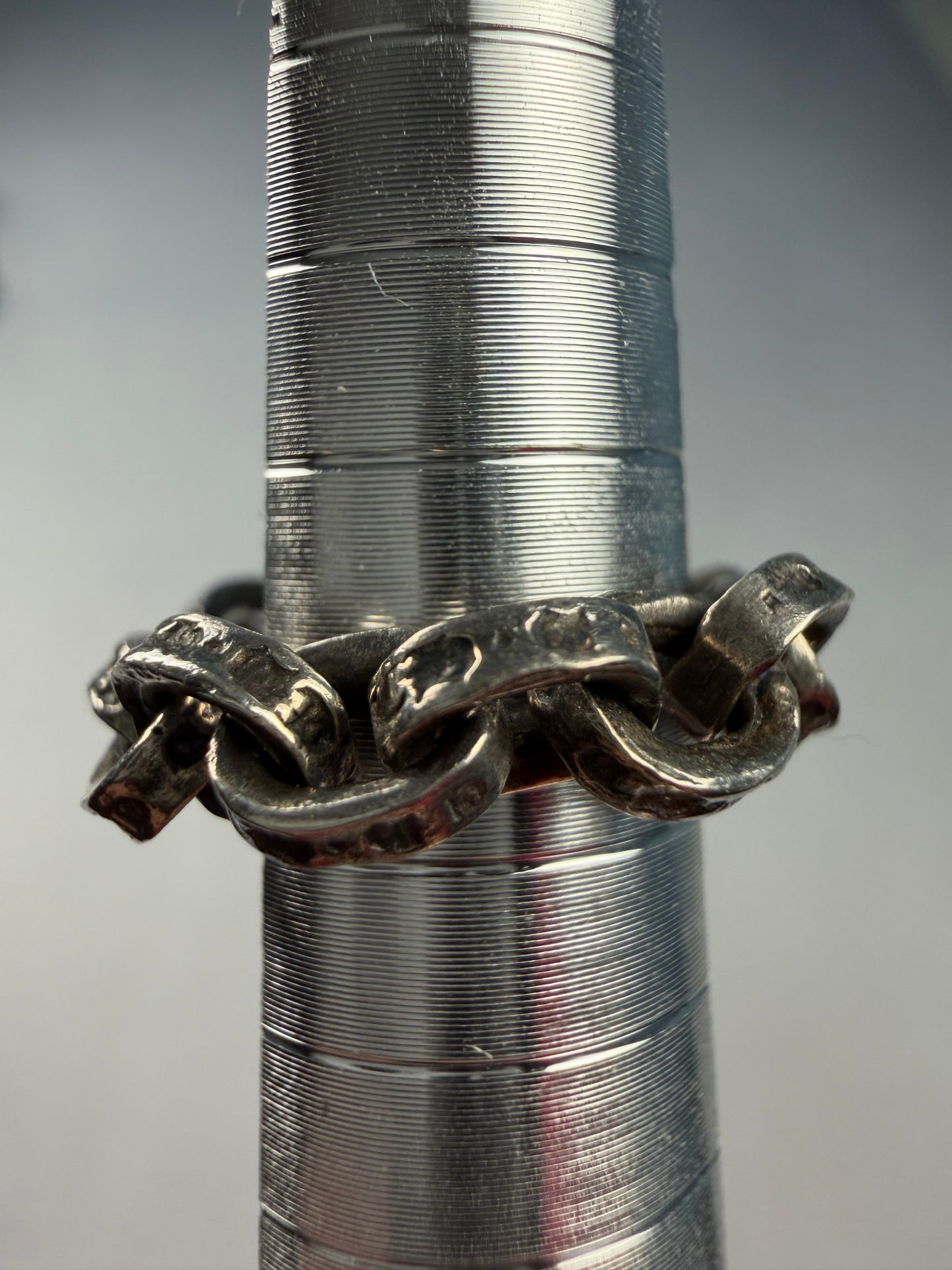 Silver E-Link Ring