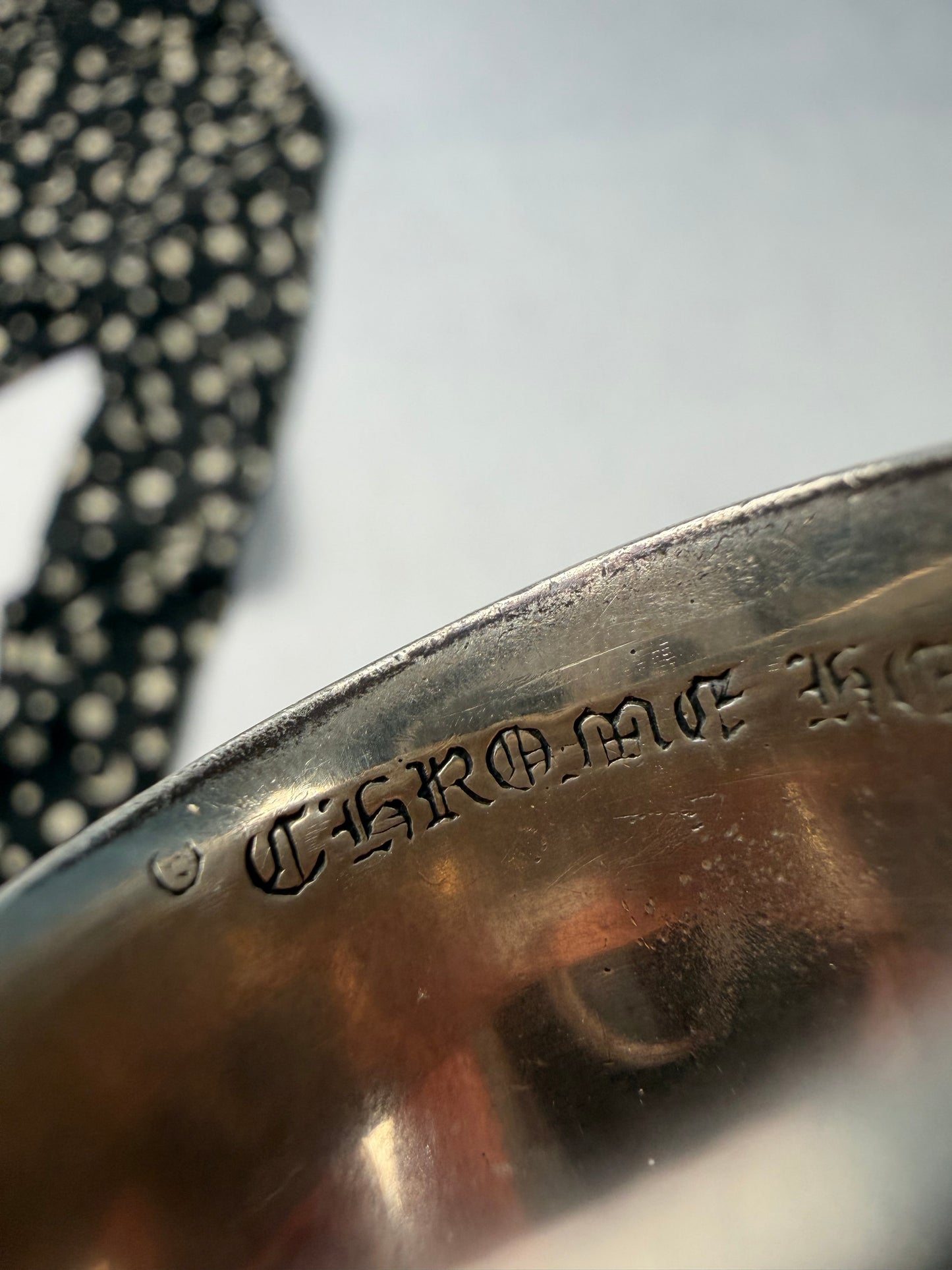 Silver Oval Cross Ring