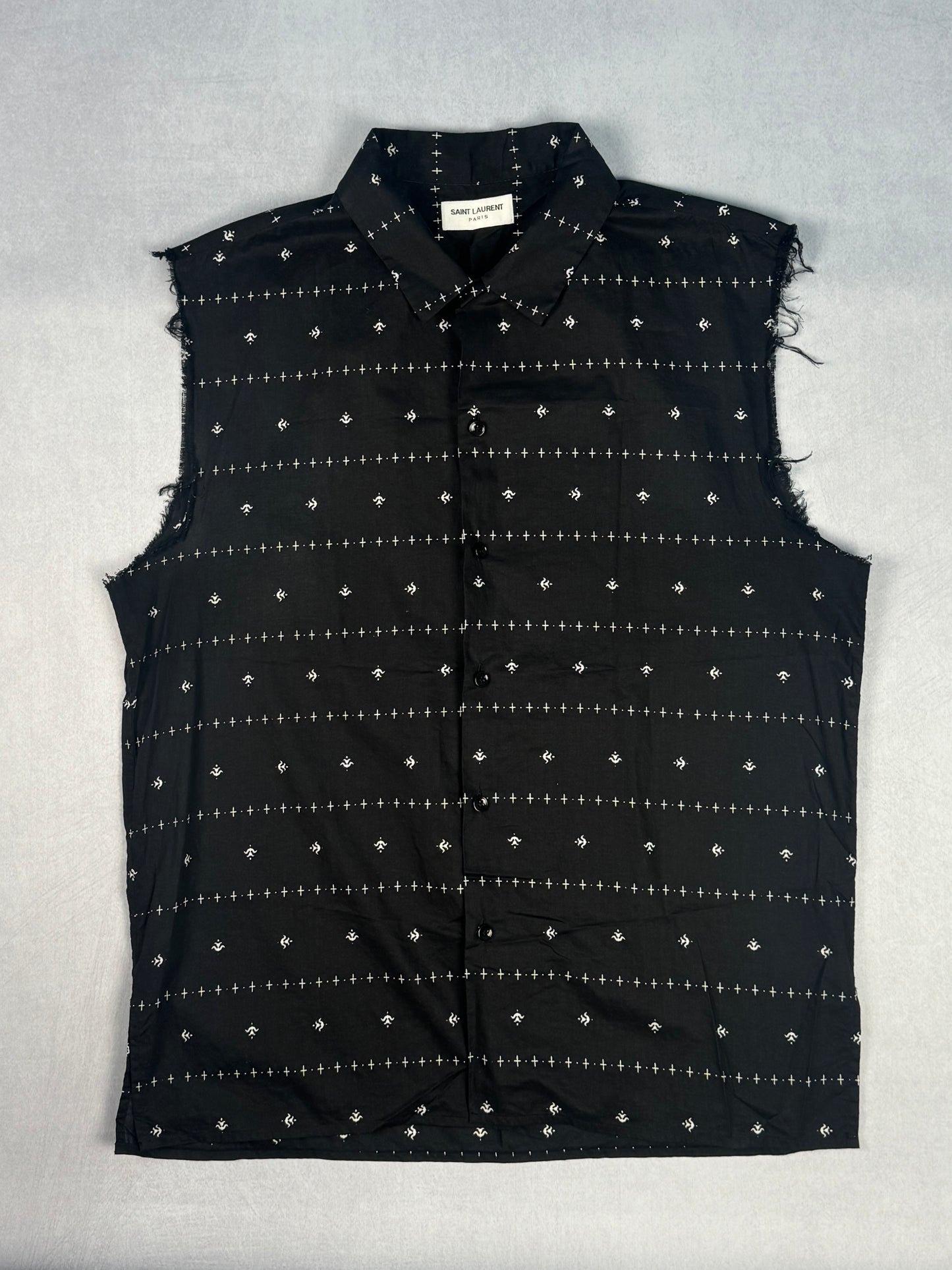 SS19 Sleeveless Button-Up Shirt