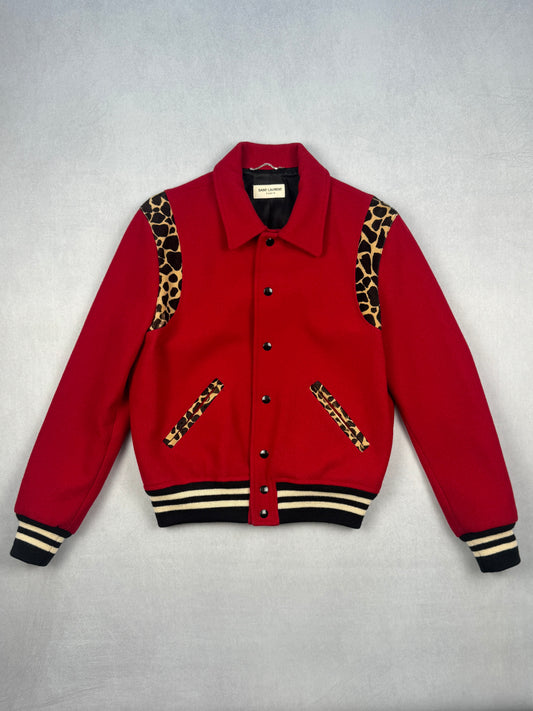 FW14 Cheetah Pony-Hair & Virgin Wool Teddy Jacket (Red)