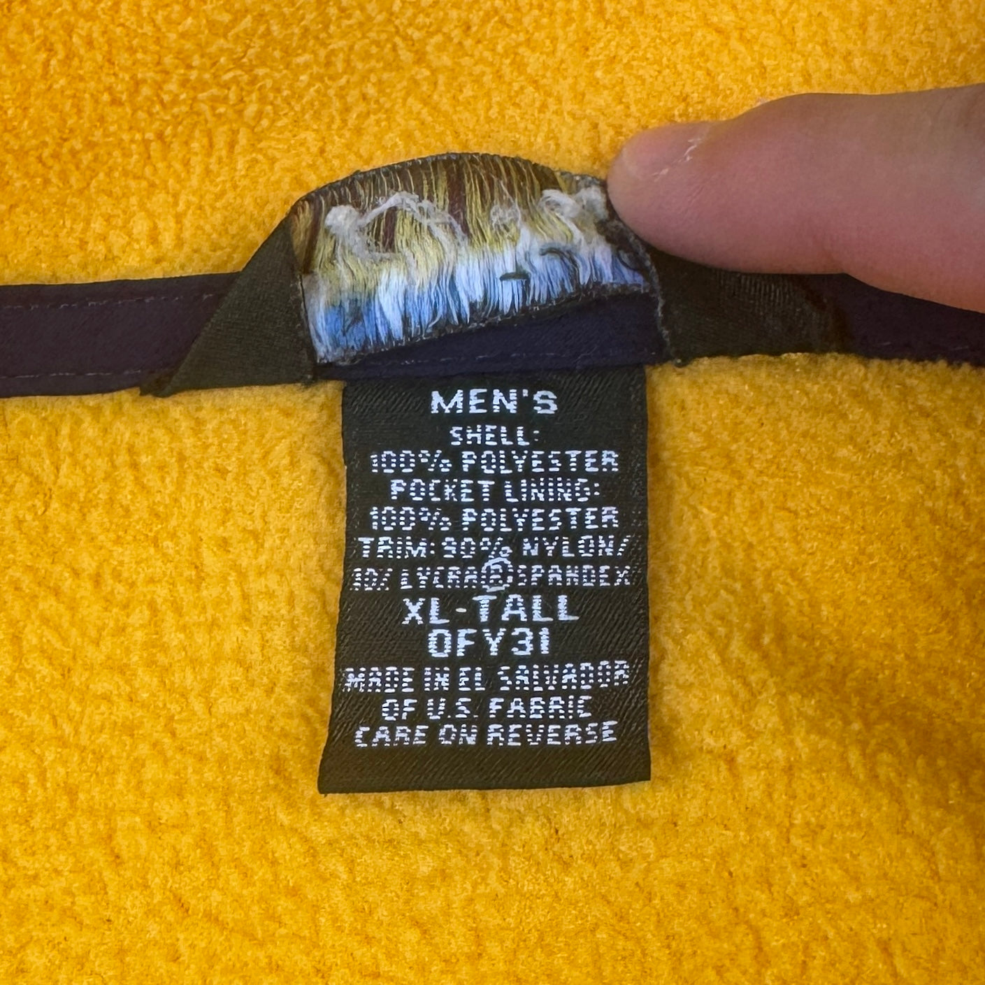 Vintage Polartec Full-Zip Fleece Jacket (Yellow/Navy, 2000–2002)